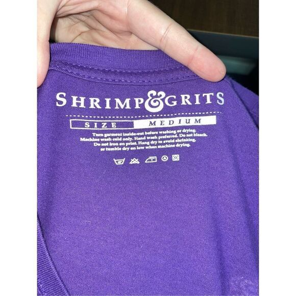 Shrimp & Grits Purple Short Sleeve Dog Logo Tee Shirt - Picture 4 of 4